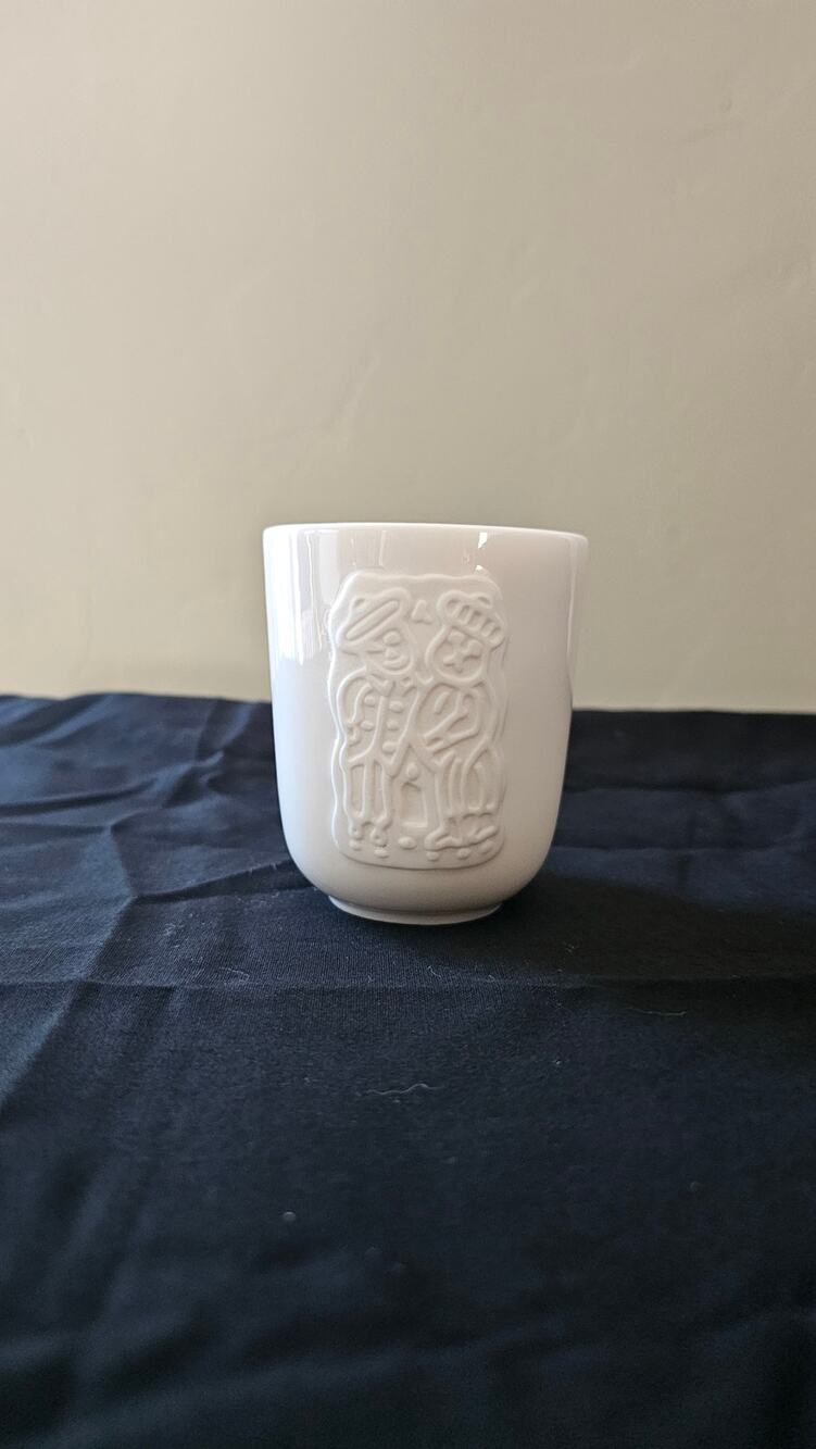 Authentic Hollandsche Waaren White Porcelain Speculaas Mug (No Handle)